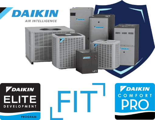 JC Mechanical carries Daikin units and is a Daikin Comfort Pro who participates in the Daikin Elite Development Program